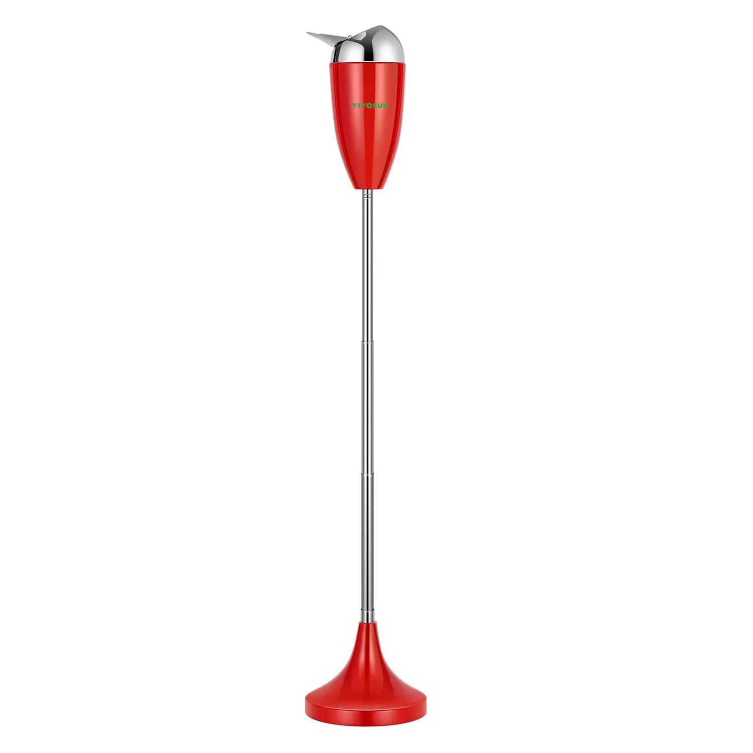 VIVOSUN Red Adjustable Standing Ashtray with Lid for Patio & Home | 53cm-89cm Height - main product image