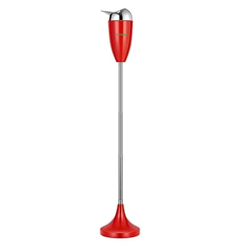 VIVOSUN Adjustable Outdoor Ashtray with Lid, Red, 53.34cm - 88.9cm (21"-35") | Modern Design, Odor-Trapping thumbnail 1