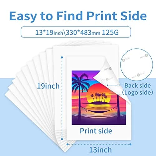 HTVRONT Sublimation Paper 13x19 Inch | 120 Sheets for T-shirts, Mugs & More thumbnail 2