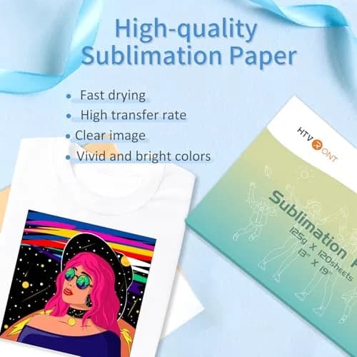 HTVRONT Sublimation Paper 13x19 Inch | 120 Sheets for T-shirts, Mugs & More thumbnail 3
