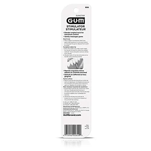 GUM Professional Healthcare Gum Stimulator Refills with Rubber Tip, Precision Control, Massages Gums (Pack of 5, 3 Tips Each) thumbnail 4