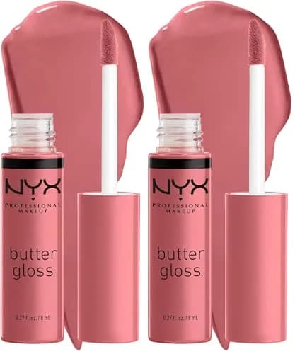 NYX PROFESSIONAL MAKEUP Butter Gloss, Tiramisu Brown (Pack of 2) | Non-Sticky, Sheer-Medium Coverage thumbnail 1