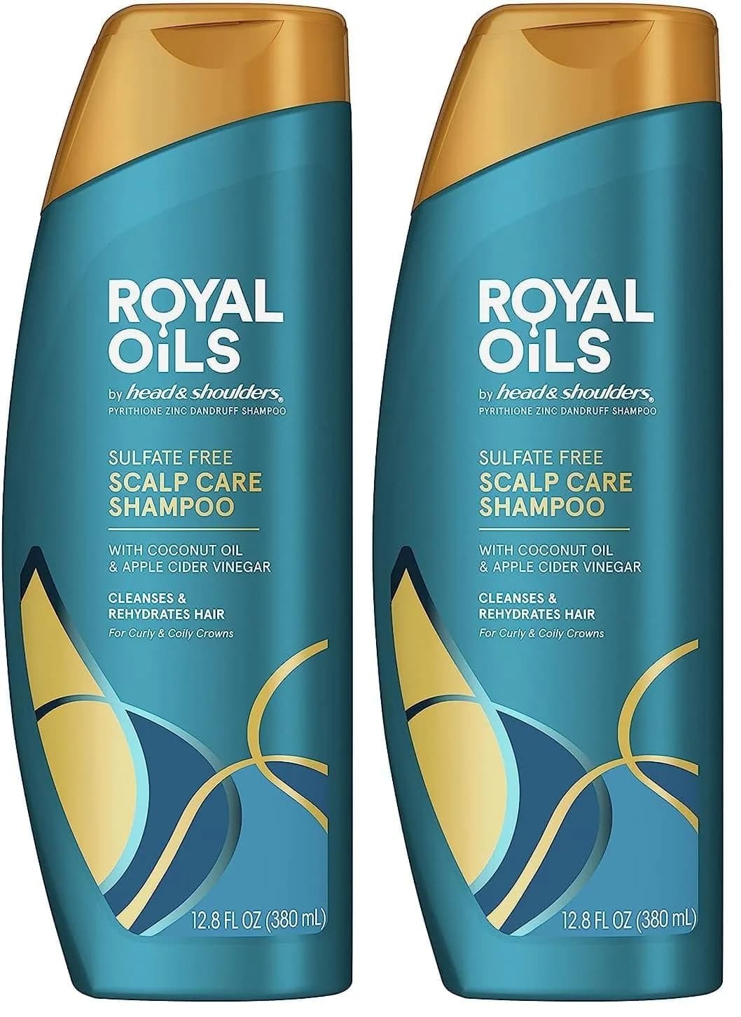 Head & Shoulders Royal Oils Moisturizing Shampoo for Curly & Coily Hair 760ml (25.6 fl oz) | Sulfate-Free Anti-Dandruff Formula - main product image