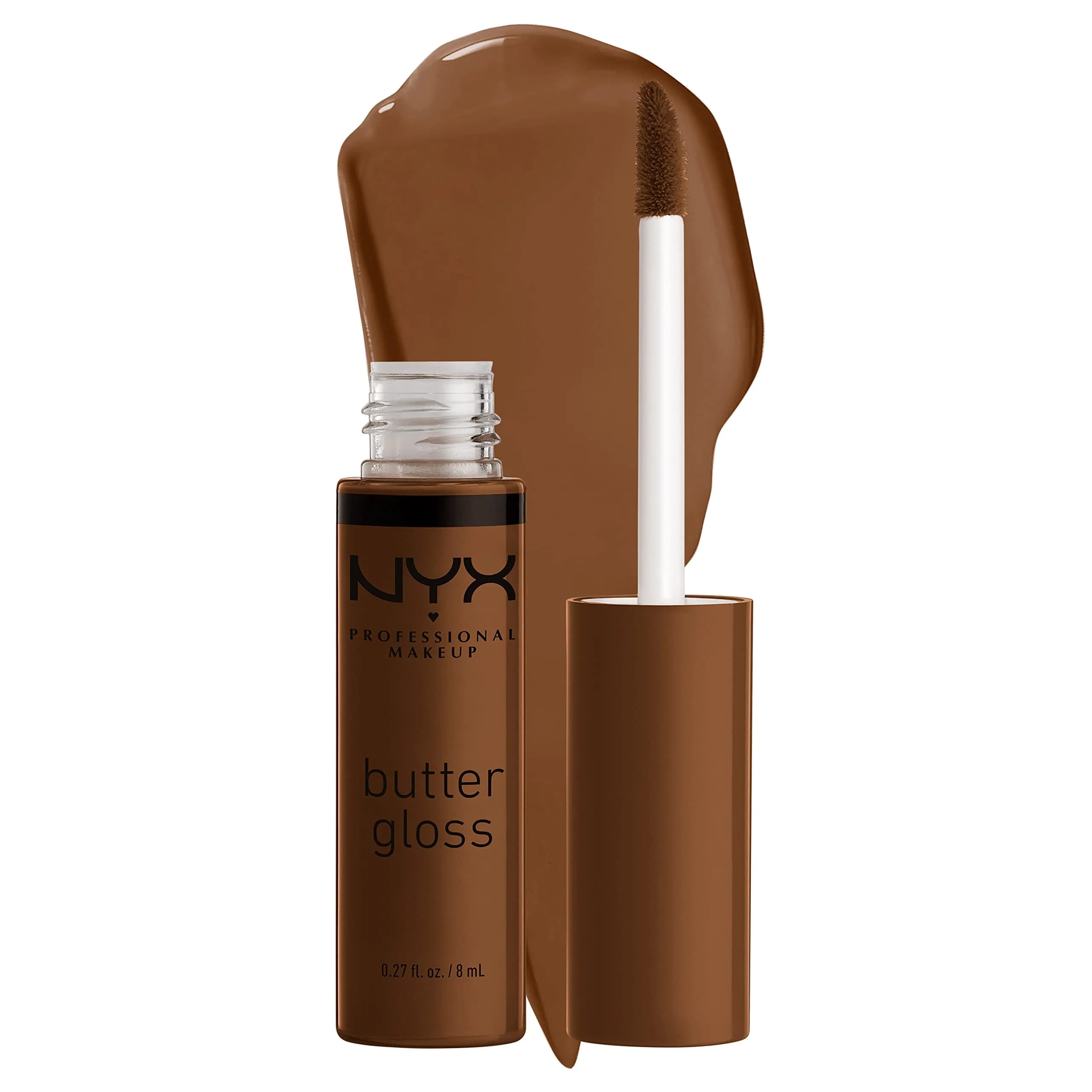 NYX PROFESSIONAL MAKEUP Butter Gloss Brown Sugar Caramelt (Medium Brown) 16ml (0.54 Fl Oz) Pack of 2 | Non-Sticky Gloss for Brown Skin Tones - view 2