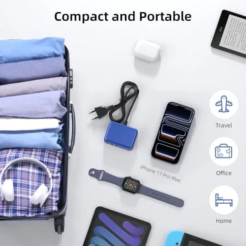 BOVICAS 100W 6 in 1 USB Charger | Fast Charging Multiport Station for Multiple Devices thumbnail 5