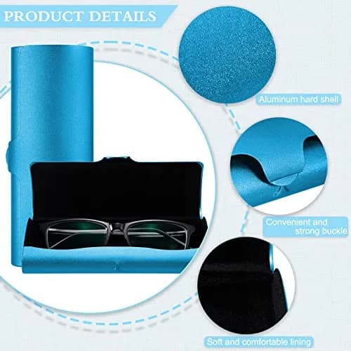 Hifot Aluminium Glasses Case Slim Royal Blue | Durable Hard Shell Eyewear Protection thumbnail 3