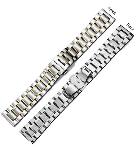 Niziruoup 21mm Stainless Steel Watch Band | Two Tone Silver/Gold, Adjustable & Durable (70-120 chars) thumbnail 9