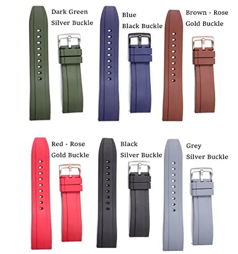 Niziruoup Fluororubber Watch Band 20mm 21mm 22mm | Quick Release FKM Rubber Strap for Men & Women thumbnail 7