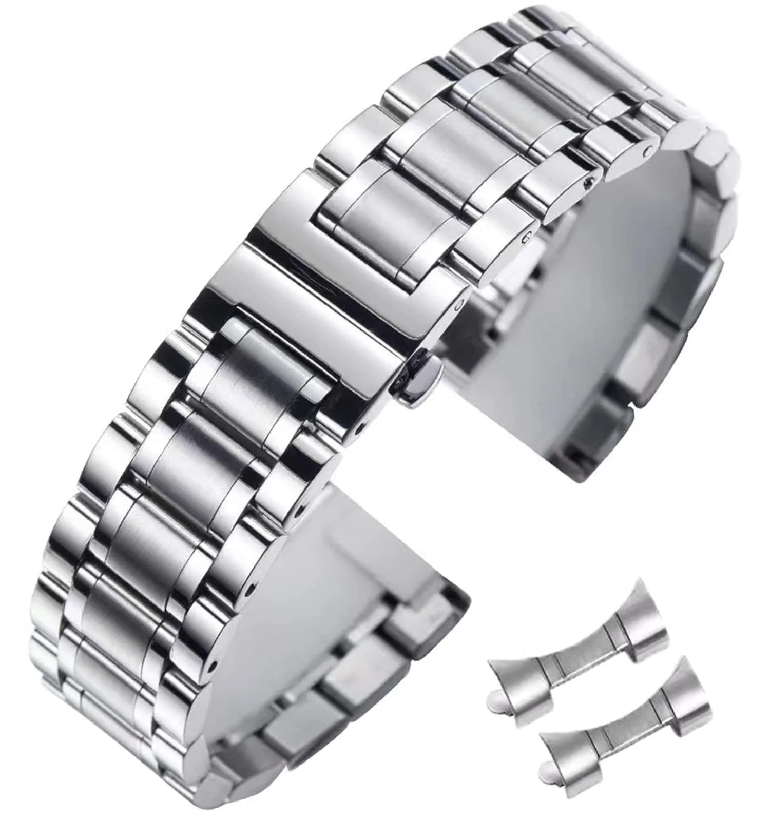 Niziruoup Stainless Steel Watch Band 18mm (0.71 in) | Universal Metal Watch Strap for Smartwatches and Traditional Watches