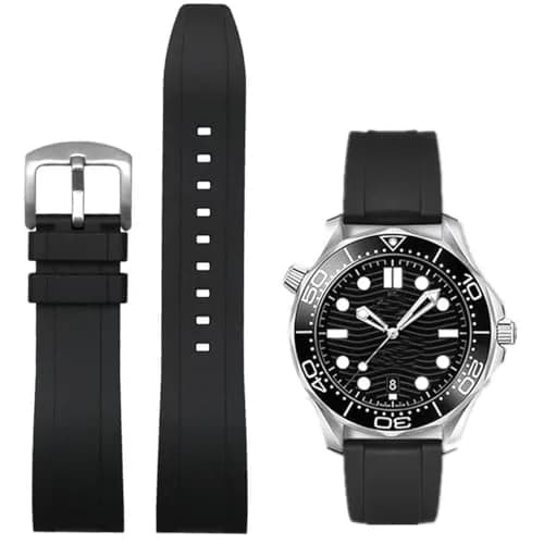 Niziruoup Quick Release Fluororubber Watch Band 22mm | Soft Durable FKM Rubber Replacement Strap for Men & Women thumbnail 1