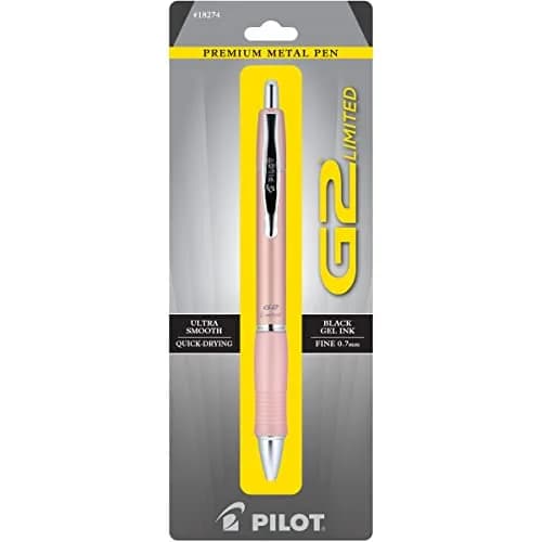 PILOT G2 Limited Gel Pen, Fine Point 0.7mm, Rose Gold Barrel | Smooth Ink Flow Writing Instrument thumbnail 1