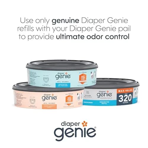 Diaper Genie Essentials Round Refill 8-Pack | Odor-Locking Diaper Pail Refills for Complete & Expressions Pails thumbnail 6
