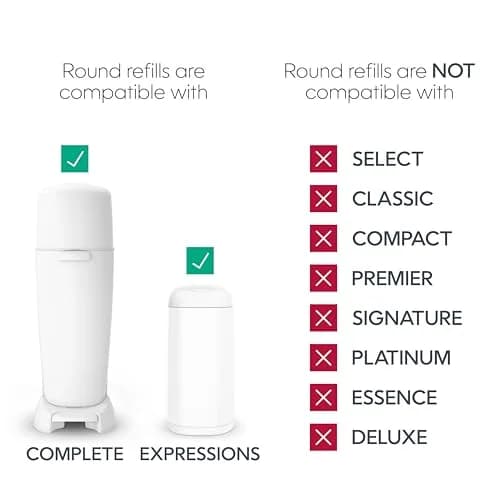 Diaper Genie Essentials Round Refill 8-Pack | Odor-Locking Diaper Pail Refills for Complete & Expressions Pails thumbnail 2