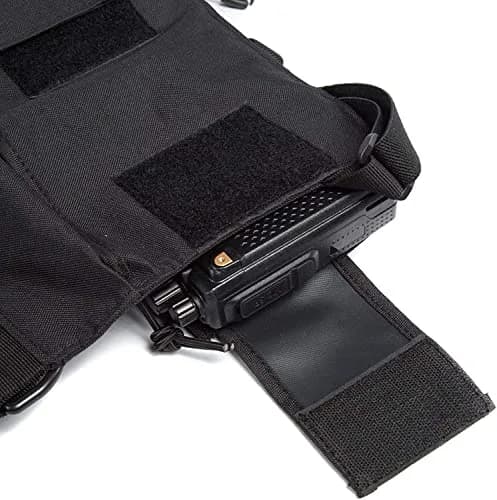 LUITON Radio Shoulder Holster Chest Harness Holder Vest Rig for Two Way Radio 4 Pack | Adjustable Nylon Chest Pouch for Kenwood, Baofeng, Retevis thumbnail 6