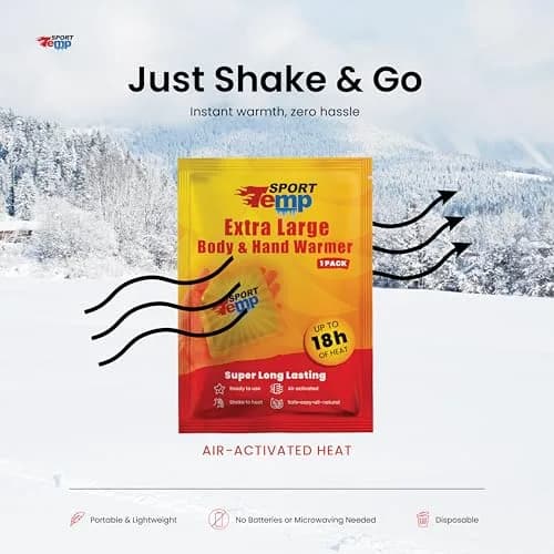 Sport Temp Air Activated Hand Warmers 100 Pairs (200 Count) | Up to 11 Hours of Heat for Body, Hands & Toes thumbnail 5