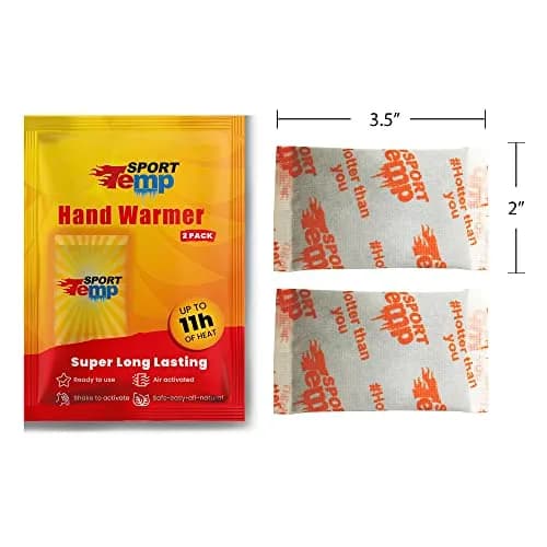 Sport Temp Air Activated Hand Warmers 100 Pairs (200 Count) | Up to 11 Hours of Heat for Body, Hands & Toes thumbnail 2