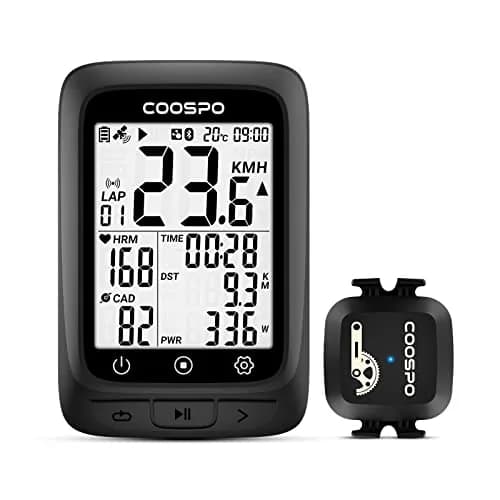 COOSPO GPS Cycling Computer BC107 & Bike Cadence/Speed Sensor BK467 | 2.4 Inch Auto-Backlight Display, Bluetooth/ANT+ thumbnail 1