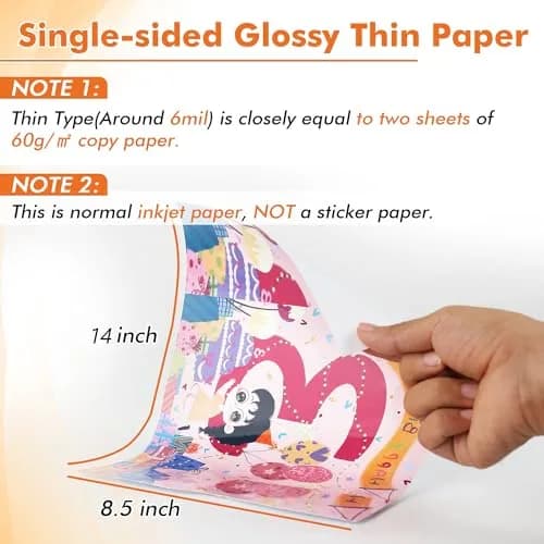 Koala Glossy Thin Inkjet Paper 8.5x14 Inches | Bright Colors & Professional Finish thumbnail 2