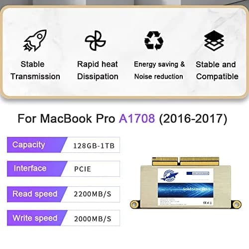 Dogfish 512GB NVMe M.2 SSD for MacBook Pro A1708 (2016-2017) | PCIe Gen3x4 Internal Solid State Drive Upgrade thumbnail 6