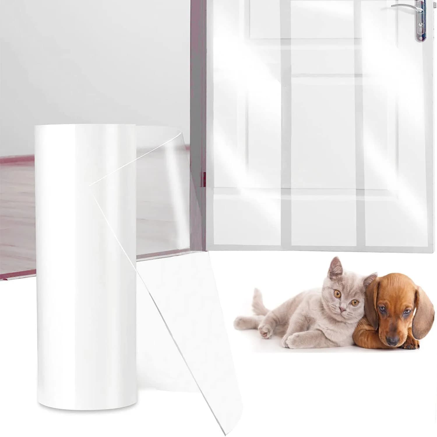 CHUANGSEED Clear Pet Door Protector 299.7 cm x 20.8 cm | Stops Pet Scratching on Doors & Frames - view 6