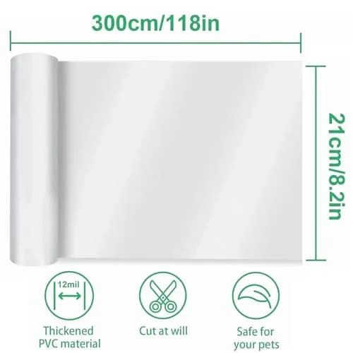 CHUANGSEED Clear Pet Door Protector 299.7 cm x 20.8 cm | Stops Pet Scratching on Doors & Frames thumbnail 2