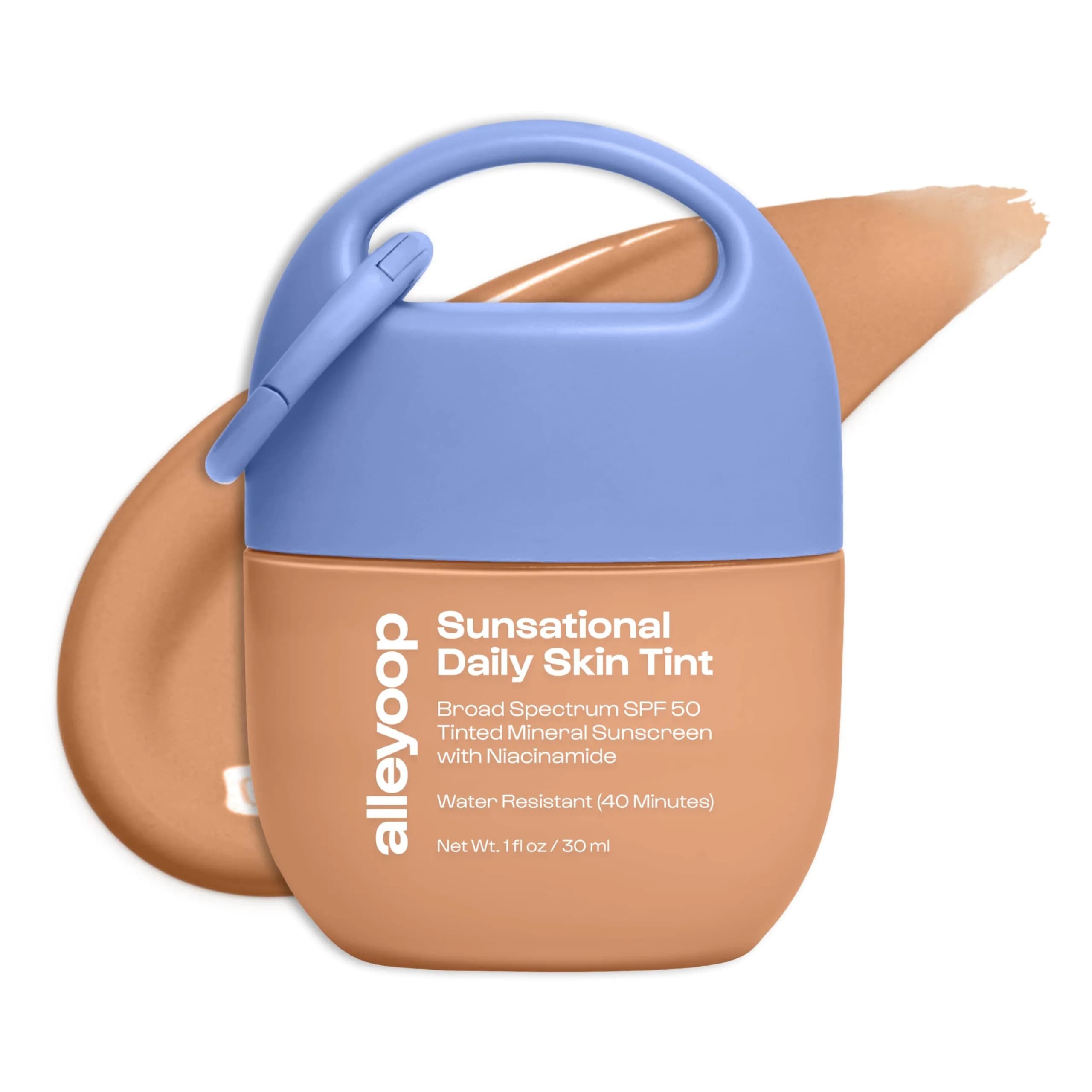 ALLEYOOP Sunsational Tinted Mineral Sunscreen SPF 50 1 Fl Oz | Broad Spectrum, Hydrating & Vegan
