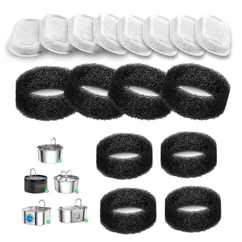 Lawfery Cat Water Fountain Filter Replacement 8+8 Pack | 3.2L Stainless Steel & Bento Fountain thumbnail 1