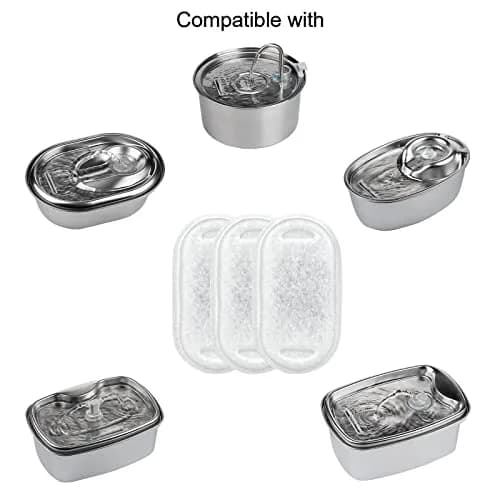 Lawfery Cat Water Fountain Filter Replacement 8+8 Pack | 3.2L Stainless Steel & Bento Fountain thumbnail 6