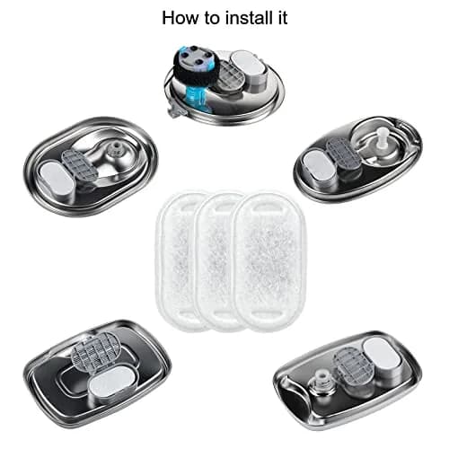 Lawfery Cat Water Fountain Filter Replacement 8+8 Pack | 3.2L Stainless Steel & Bento Fountain thumbnail 5