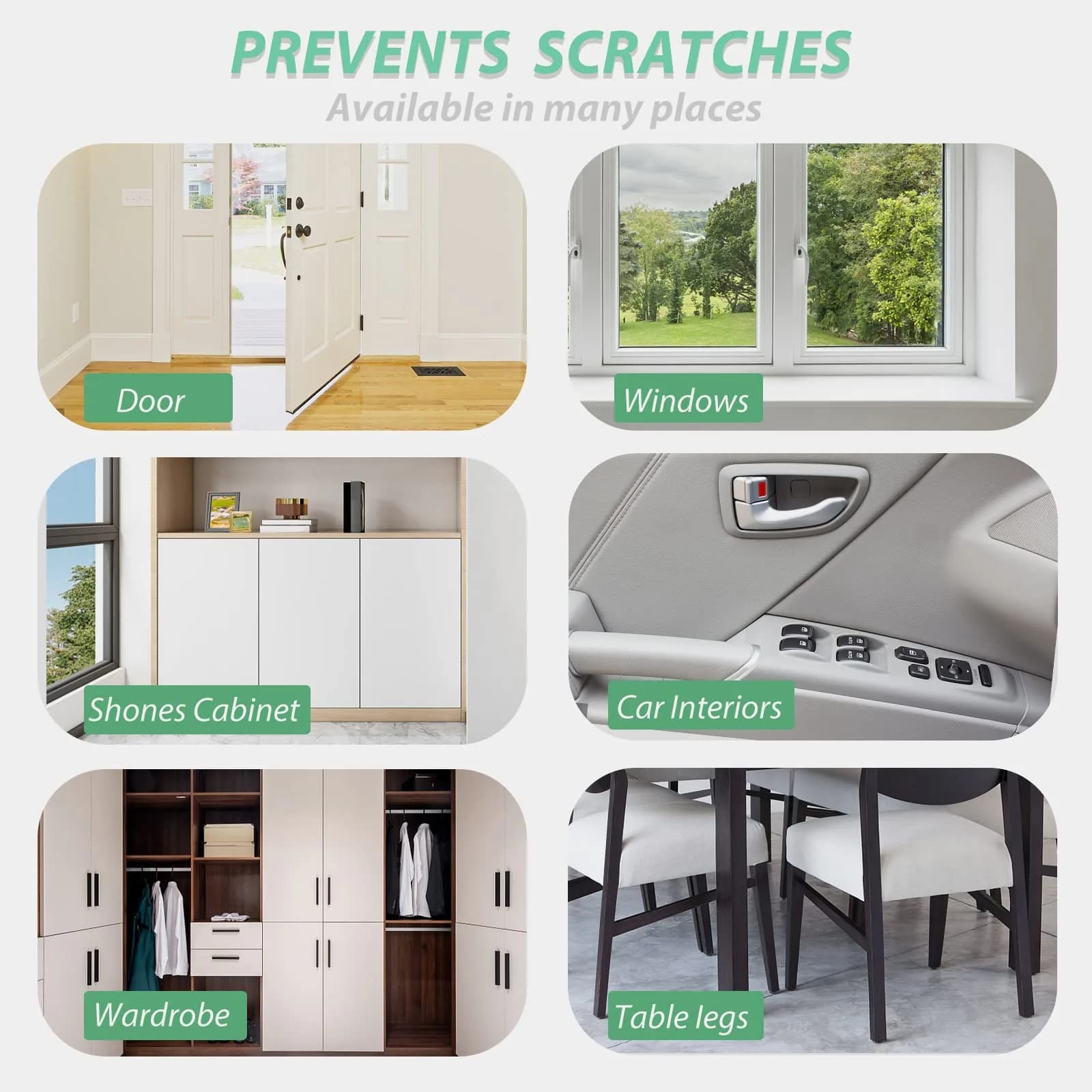 CHUANGSEED Clear Pet Door Protector 200" x 8.2" | Stops Dog & Cat Scratching - view 4