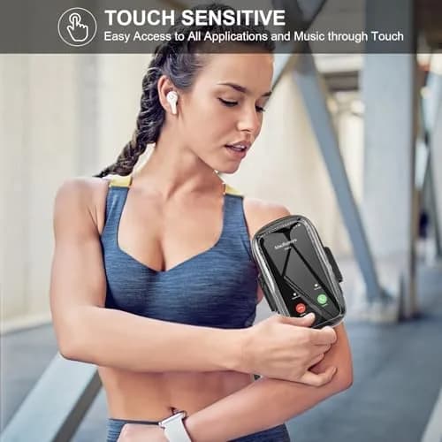 NITMTYOU Phone Holder for Running & Exercise | Universal Armband for iPhone 16 15 14 Plus 13 Pro Max 12 11 X Samsung up to 6.9'' thumbnail 4