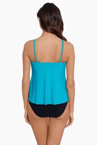 MagicSuit Chloe Tankini Soft Cup Bathing Suit Top Separate, Turquoise, 08 | Flattering Fit & Support thumbnail 4