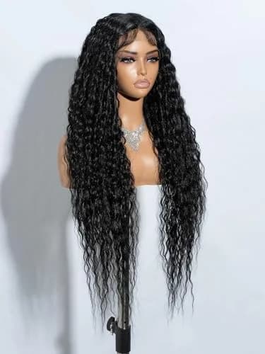 Joedir 32" Deep Curly Wavy Lace Front Synthetic Wig 32in | Heat-Resistant, Pre Plucked Hairline thumbnail 2