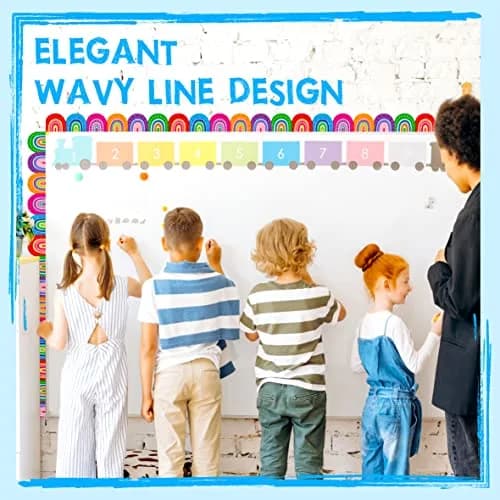 ERKE Rainbow Die-Cut Bulletin Board Borders 60 ft (18.29 m) | Vibrant Classroom Decoration thumbnail 7