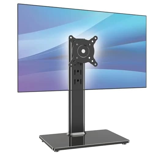 AX WABER Single Monitor Desk Stand 13-32 inch | Freestanding VESA Mount with Adjustable Height, Tilt, Swivel, Rotation thumbnail 1