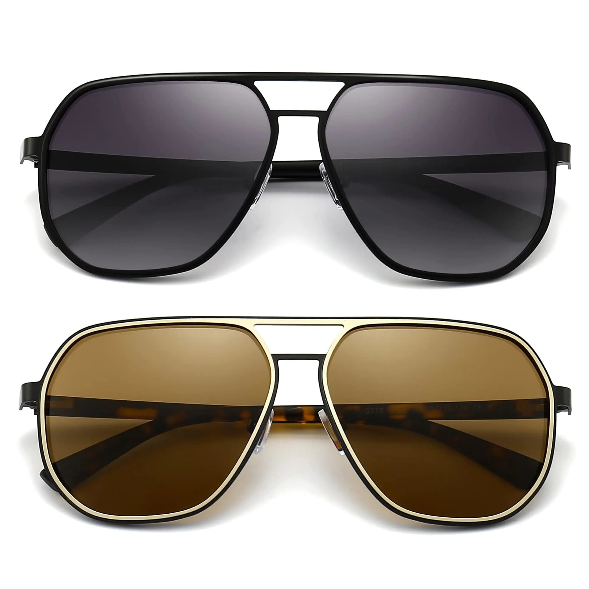 SUNGAIT Polygon Aviator Sunglasses for Men Polarized UV Protection | Trendy Square Sun Glasses