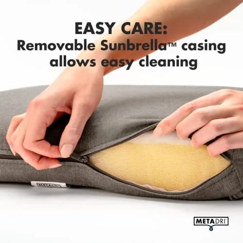 METADRI Deep Seat Patio Cushion 23" W x 24" D | Water-Resistant Sunbrella Fabric, Dries 50% Faster thumbnail 7