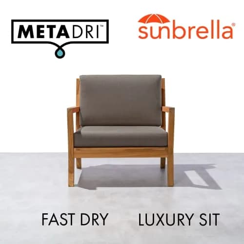 METADRI Deep Seat Patio Cushion 23" W x 24" D | Water-Resistant Sunbrella Fabric, Dries 50% Faster thumbnail 2