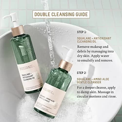 BIOSSANCE Squalane + Amino Aloe Gentle Face Wash 200ml | Hydrating Foaming Cleanser for Sensitive & Oily Skin thumbnail 4