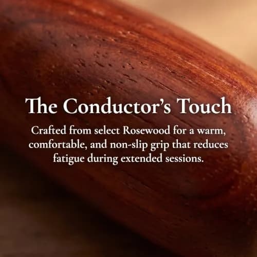 Cheerock Rosewood Handle Conducting Baton 15 Inch with Case | Balanced Weight for Precise Movements thumbnail 4