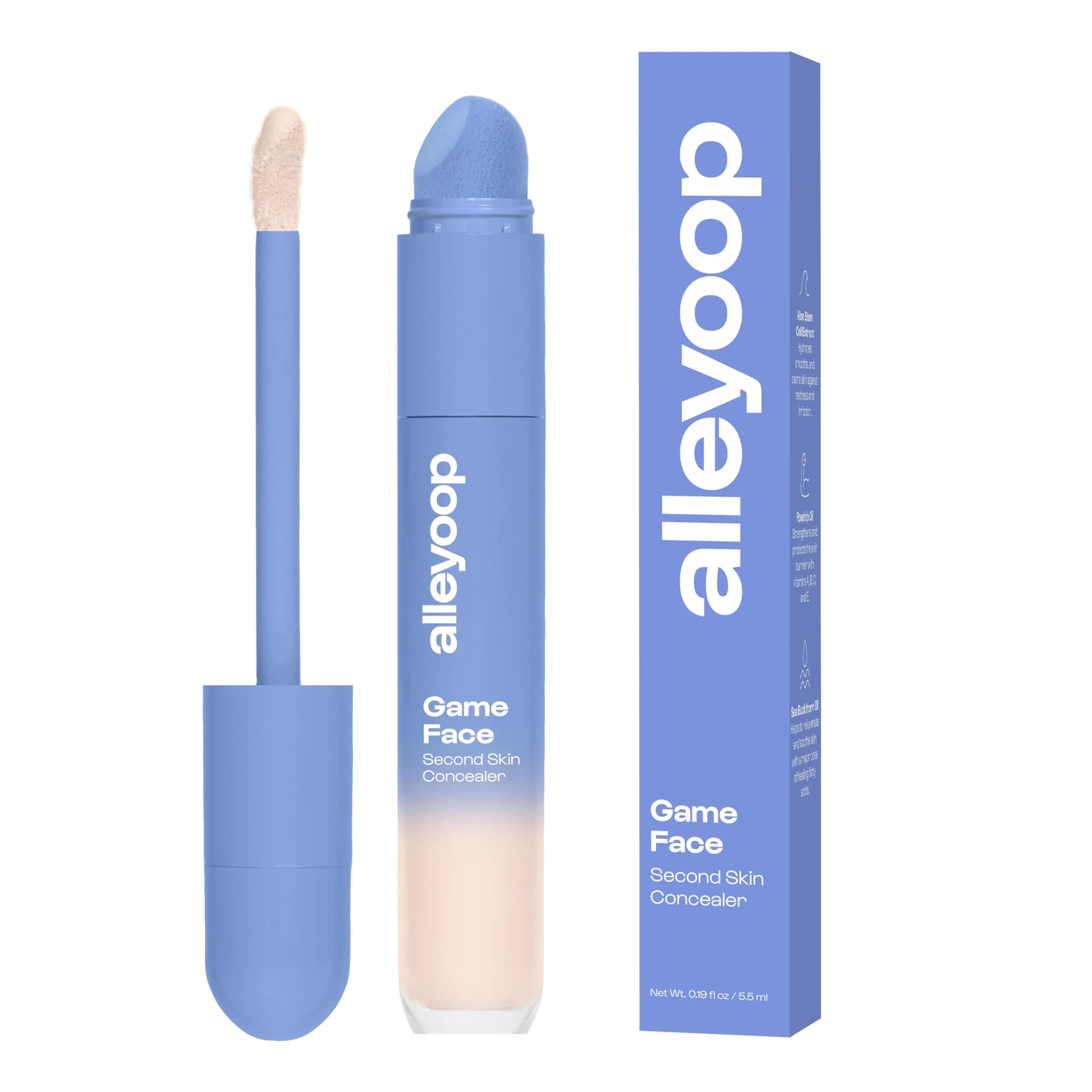 ALLEYOOP Game Face Second-Skin Concealer, Crease-Proof, Trailblazer | Hydrating, Full Coverage, Vegan (70-120 chars)