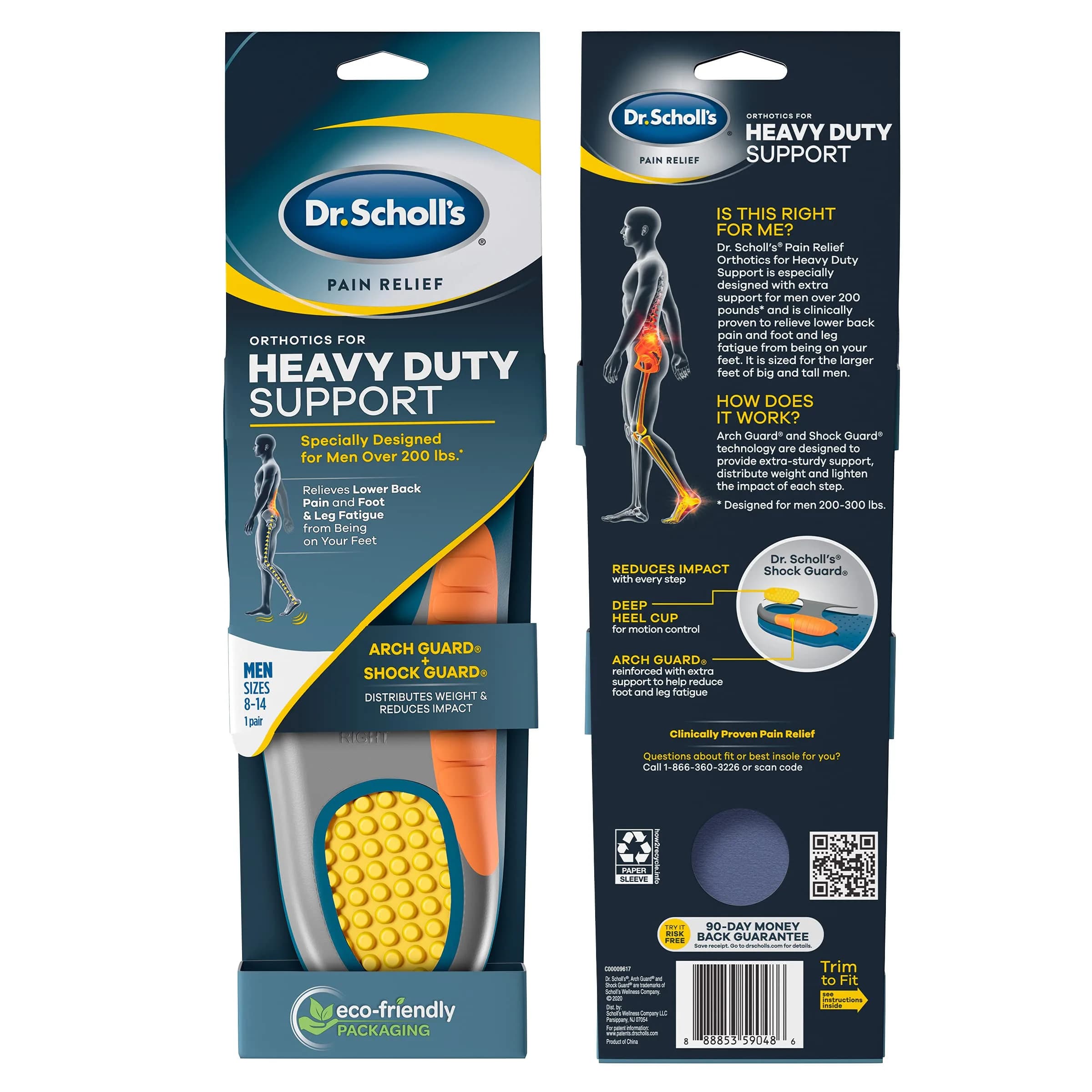 Dr. Scholl's Heavy Duty Support Pain Relief Orthotics for Men 8-14 (2.27 kg / 5.28 lb) | FDA Approved Arch Support Insoles - view 2