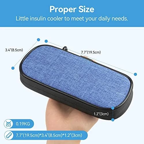 Gelozid Insulin Cooler Travel Case Blue | Compact, Insulated with 2 Reusable Ice Packs for Diabetic Supplies thumbnail 5