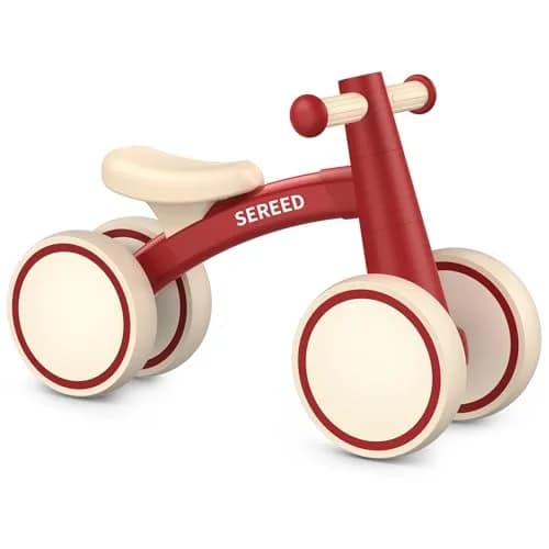 SEREED Baby Balance Bike Red 10 inches (25.4 cm) | First Birthday Gift Toy for Toddlers 12-24 Months thumbnail 1