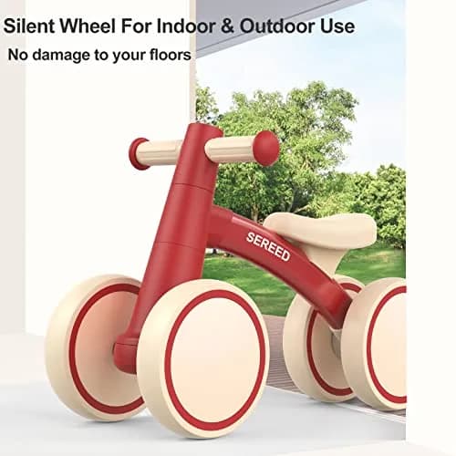 SEREED Baby Balance Bike Red 10 inches (25.4 cm) | First Birthday Gift Toy for Toddlers 12-24 Months thumbnail 5
