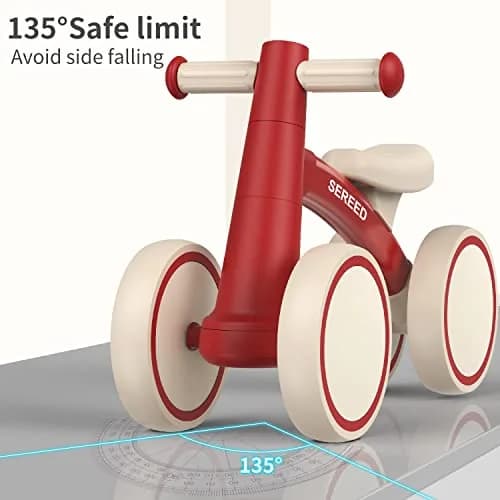 SEREED Baby Balance Bike Red 10 inches (25.4 cm) | First Birthday Gift Toy for Toddlers 12-24 Months thumbnail 7