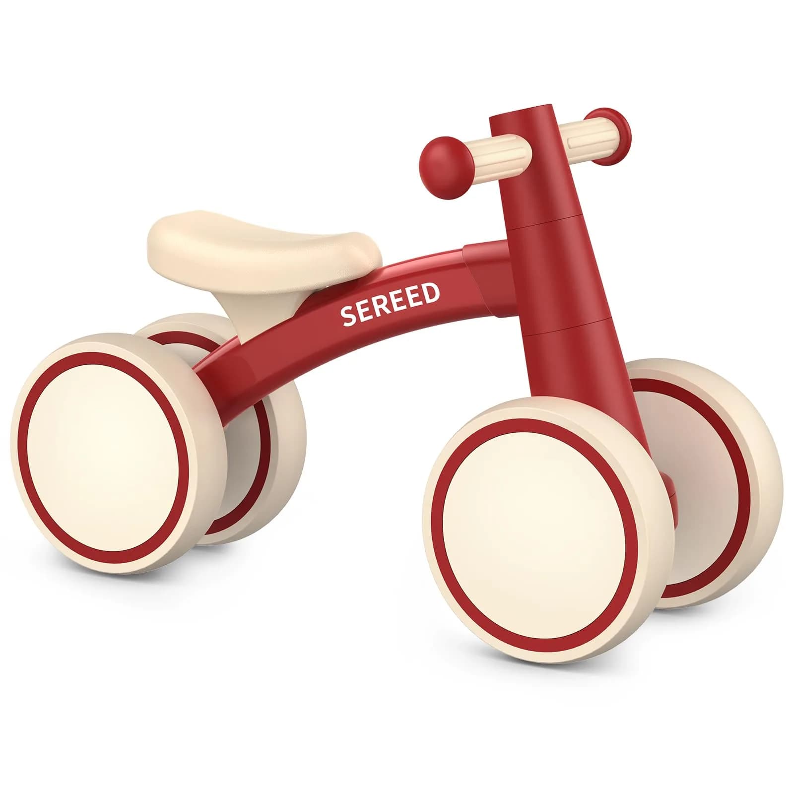 SEREED Baby Balance Bike Red 10 inches (25.4 cm) | First Birthday Gift Toy for Toddlers 12-24 Months
