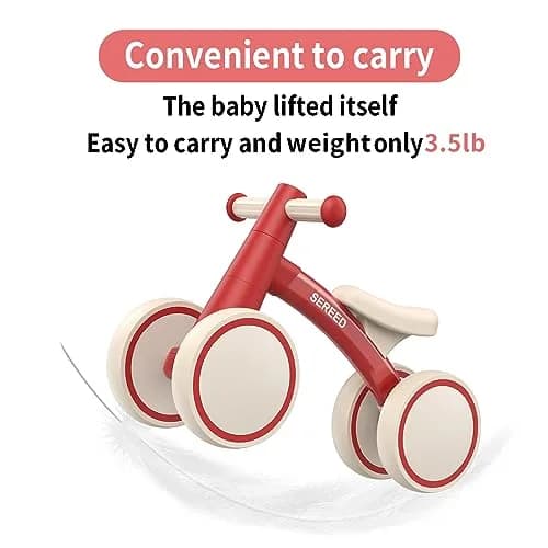 SEREED Baby Balance Bike Red 10 inches (25.4 cm) | First Birthday Gift Toy for Toddlers 12-24 Months thumbnail 4