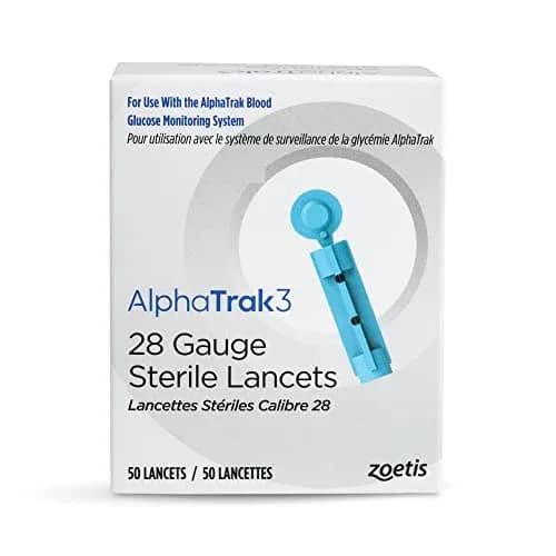 AlphaTRAK Blood Glucose Lancets 28 Gauge | Sterile, 50 Count for Diabetic Cats & Dogs thumbnail 1