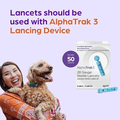 AlphaTRAK Blood Glucose Lancets 28 Gauge | Sterile, 50 Count for Diabetic Cats & Dogs thumbnail 4